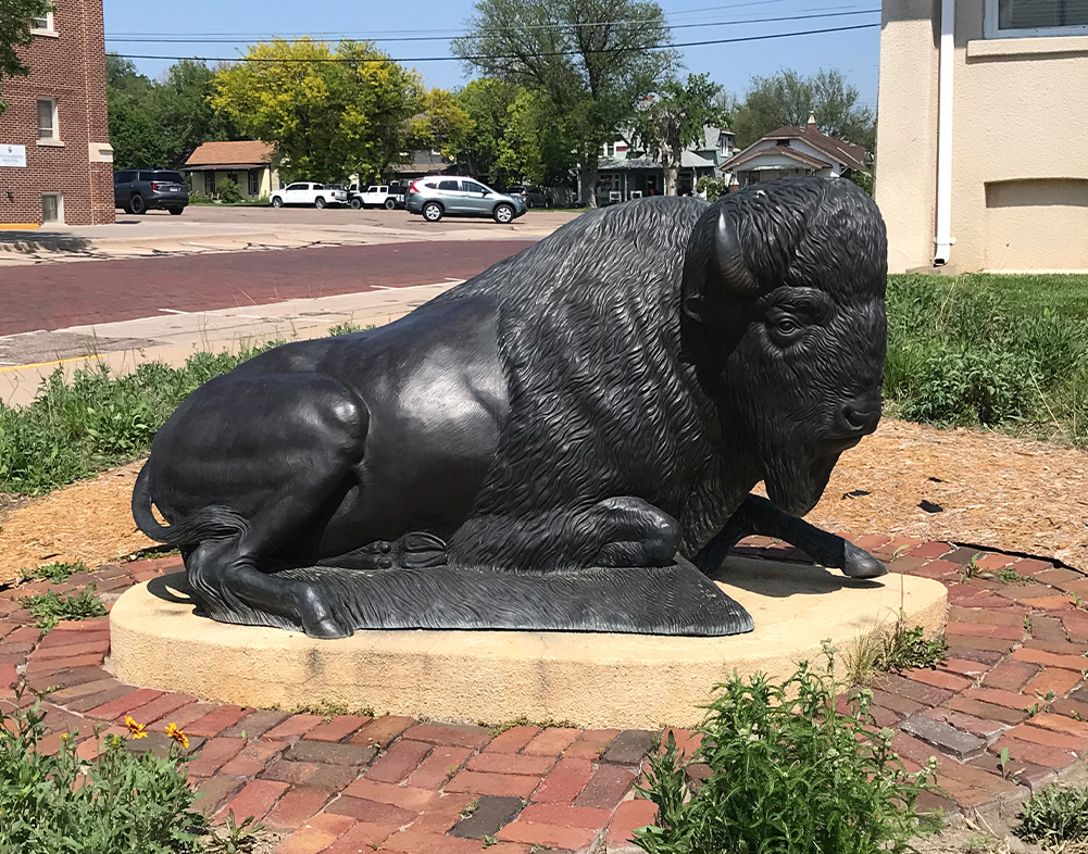 bison sculpture in McCook, NE